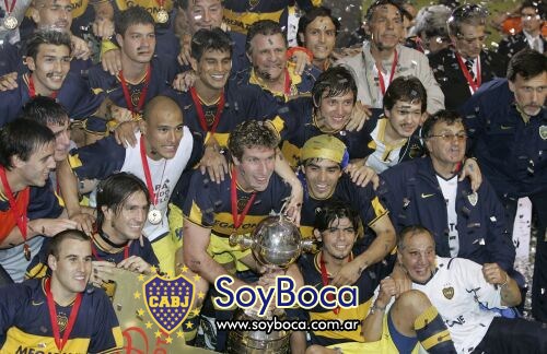Festejos de Boca Juniors en la Libertadores del 2007